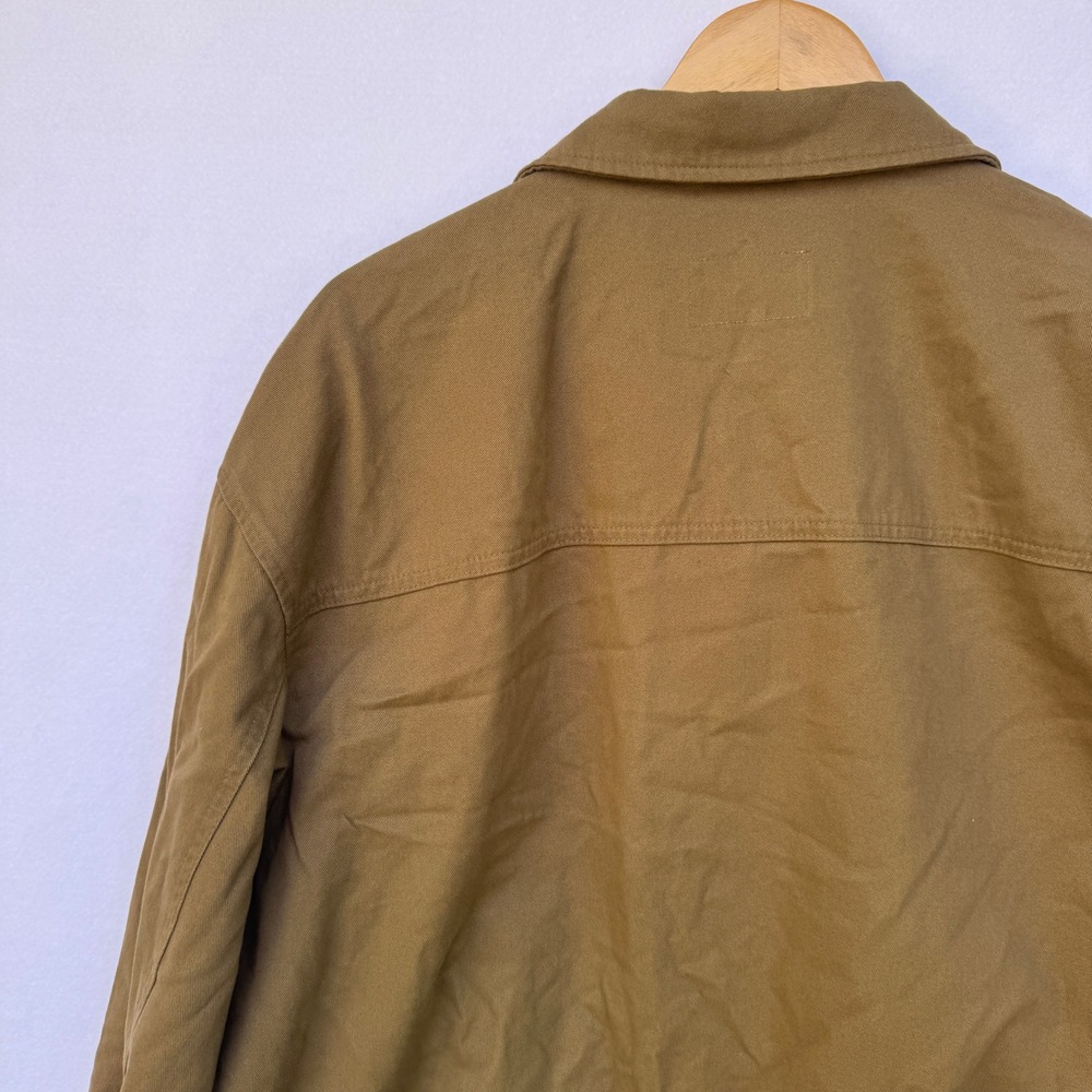 Mode of One Mens Relaxed Fit Utility Shirt Jacket Army Brown Cotton Large NEW - Picture 9 of 13